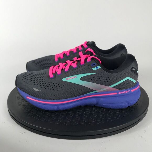 Brooks Ghost 15 Black/Purple Running Shoes 1203801B079 Women’s Size 5.5 - Picture 8 of 12